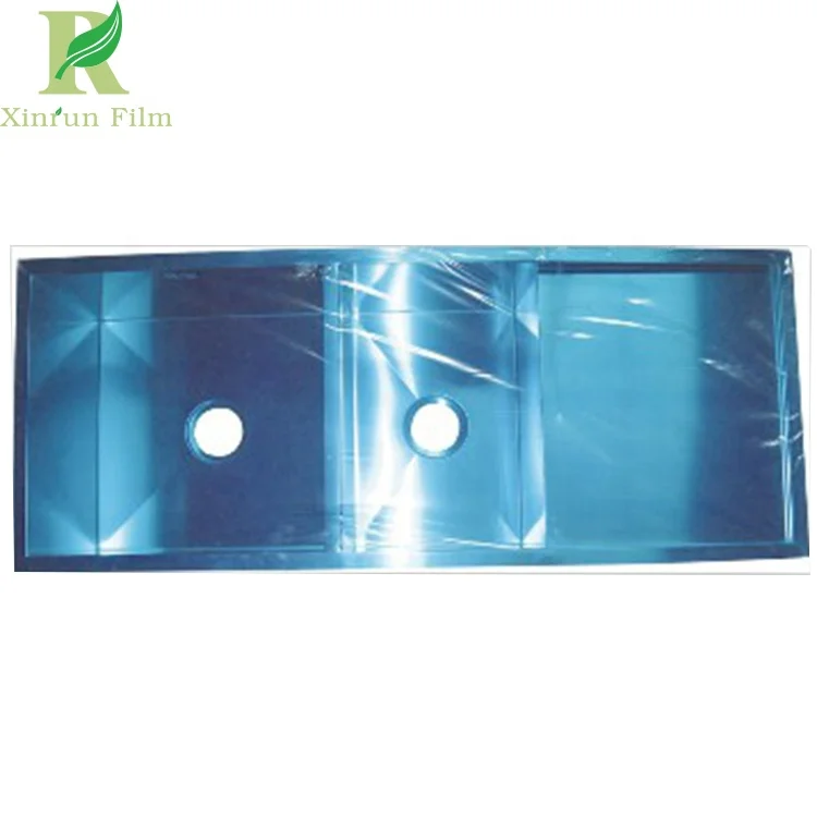No Residue Self Adhesive Blue PE Stainless Steel Protective Film