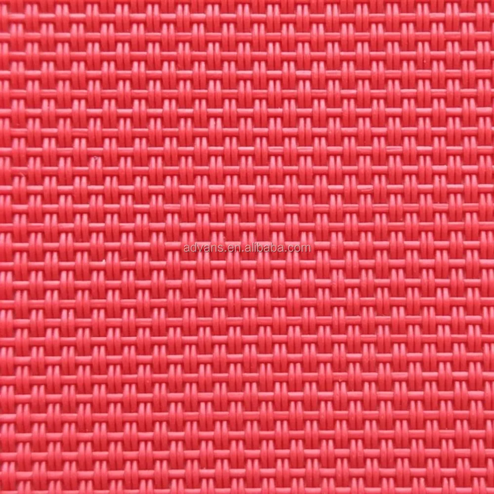 2*1 Weave Black blue Red Outdoor Furnitures Sun Bed Vinyl PVC Coated Polyester Mesh fabric