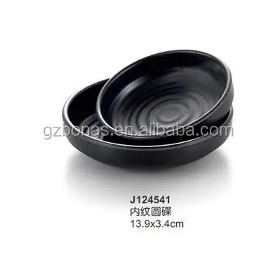 Black melamine dishes dinner set, cheap melamin bowl, sushi dessert bowl