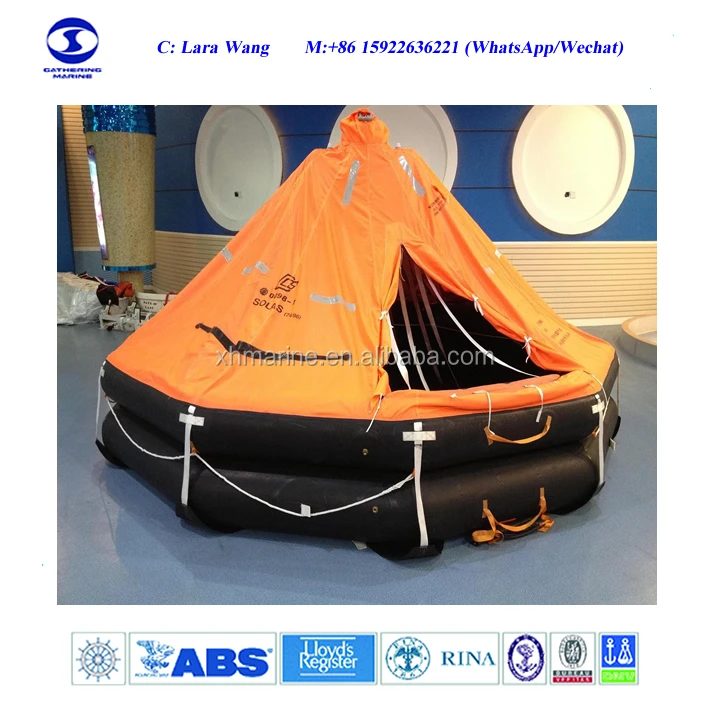 CCS Approved Davit Launched Inflatable Life Raft D Type Marine Liferaft