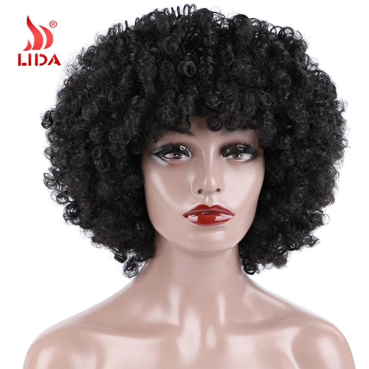 Lida Synthetic Natalie wig 16inch long full puffy Afro Kinky Curly 6619 Wig