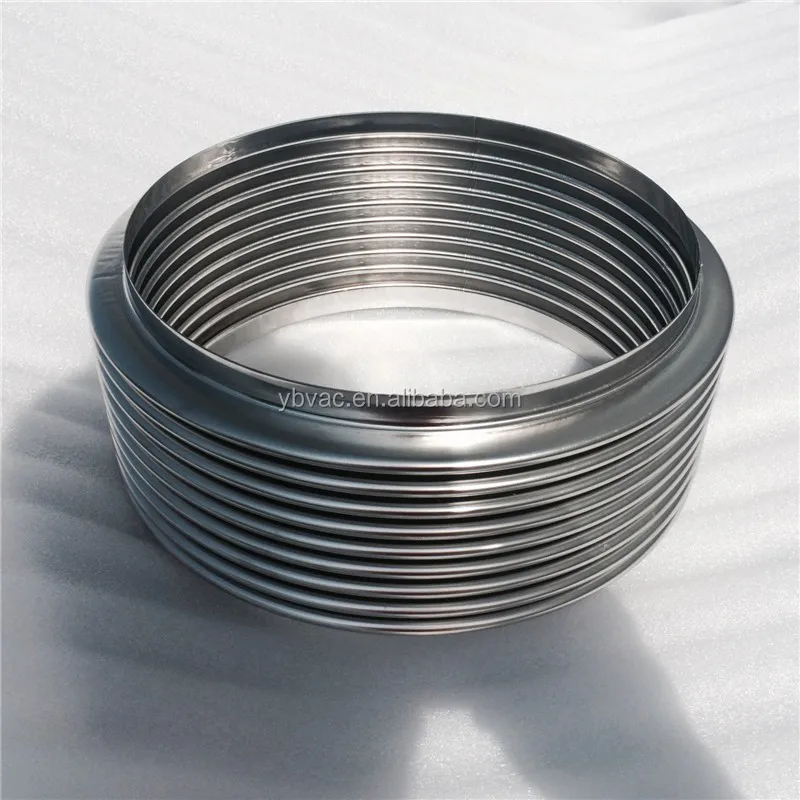 250 metal bellows components compressible with pipe end,thin wall