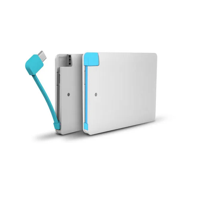 2500mAh Portable External Credit Card Phone Charger Power Bank for iPhone 6