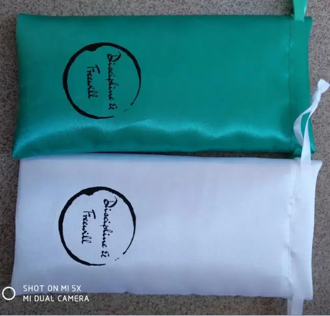 wholesale custom 8*13 inches gift jewelry bag satin drawstring pouch silk stain hairpiece bag