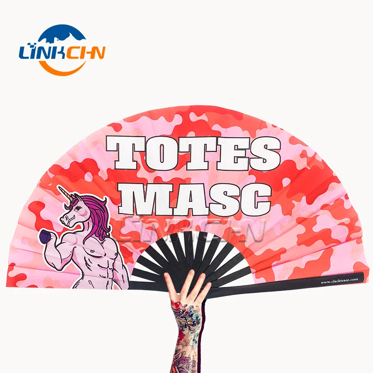 33cm advertising custom fabric folding kungfu fan