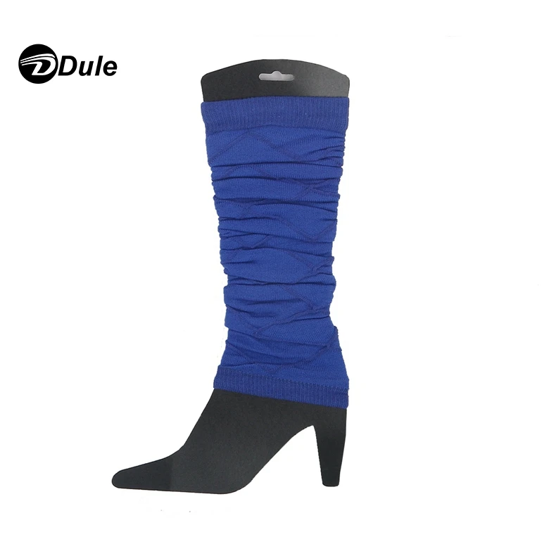 
Dark Green Color Beautiful Women Double Buttondance Knitted Leg Warmer Socks Knit Boot Cover Socks 