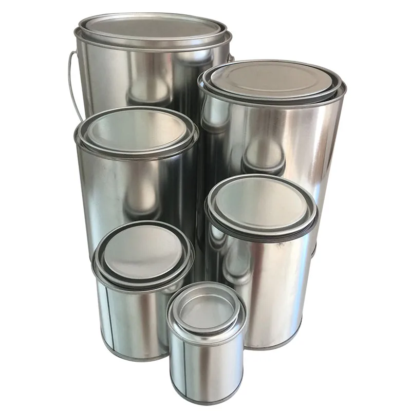 Оловянная банка с крышкой и металлической ручкой, 1 галлон