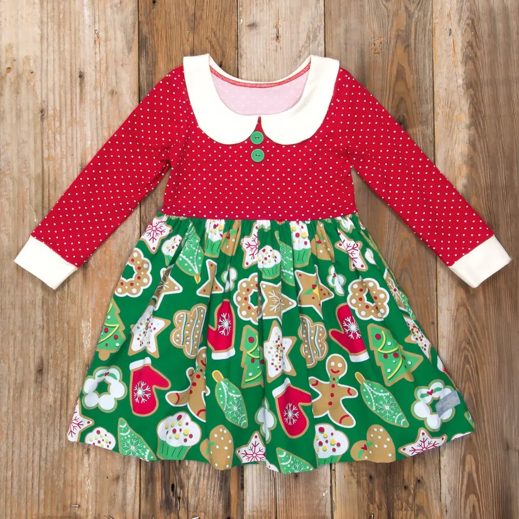 wholesale baby girl Christmas dress frock design boutique girls dress