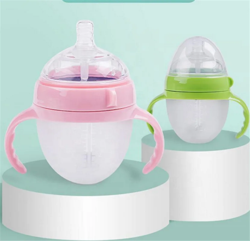 2020 Good Quality Food Grade Free Pure Silicone Warm Milk Feeding Bottle For Newborn Babies