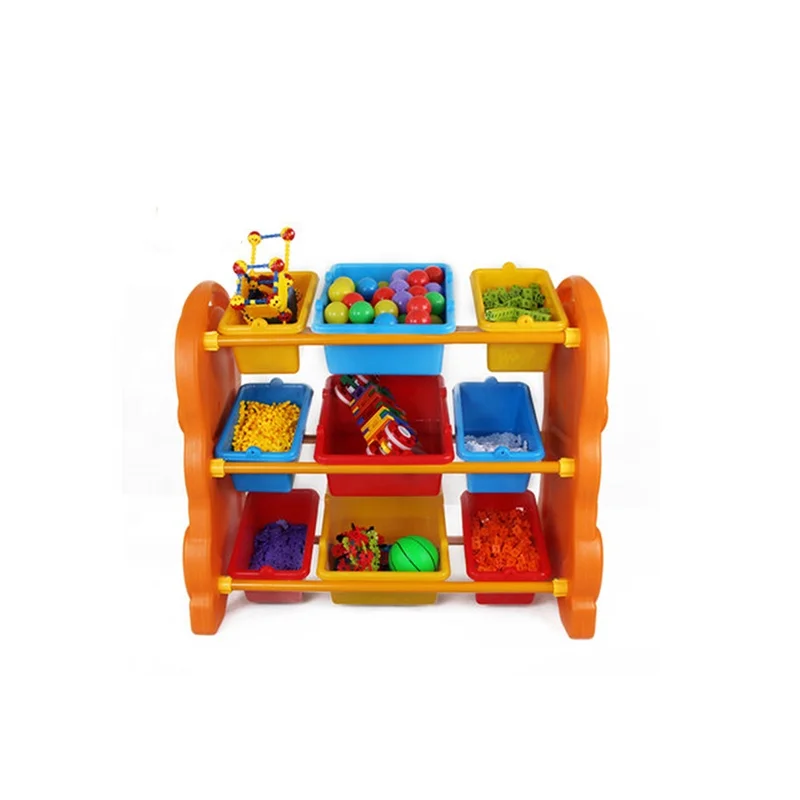 Горячая Распродажа 3 ярусов для детей деревянная игрушка Органайзер полка с ящики для хранения