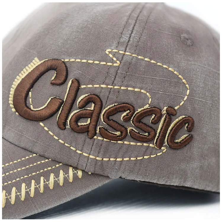 Hot Sale Outdoor Unisex Baseball Sport Cotton Caps with 3D Embroidery Custom Logo Custom Name