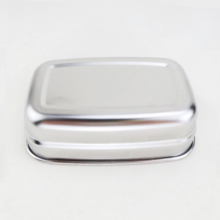 
Stainless steel 304 high quality square crisper lunch food container with plastic seal cover/lid, food storage box 