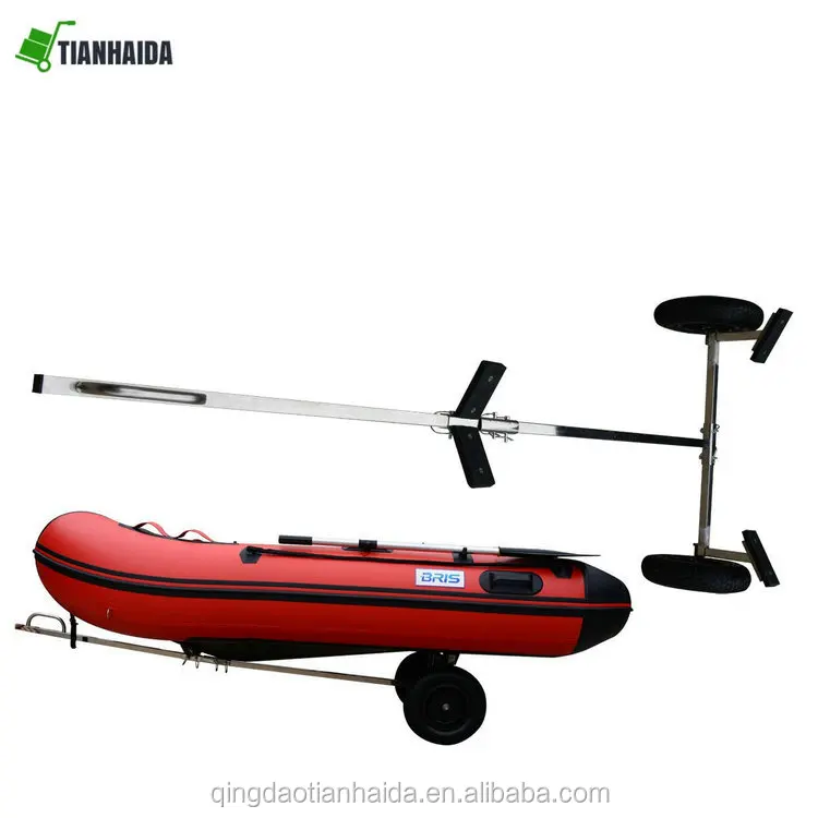 Small Inflatable Stainless Steel Boat Launching Trailer Wheels Hand Dolly