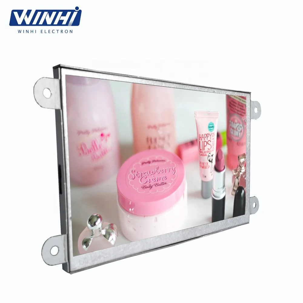 Metal shell memory card open frame lcd display advertising monitor screen battery powered digital displays 7inch lcd panel