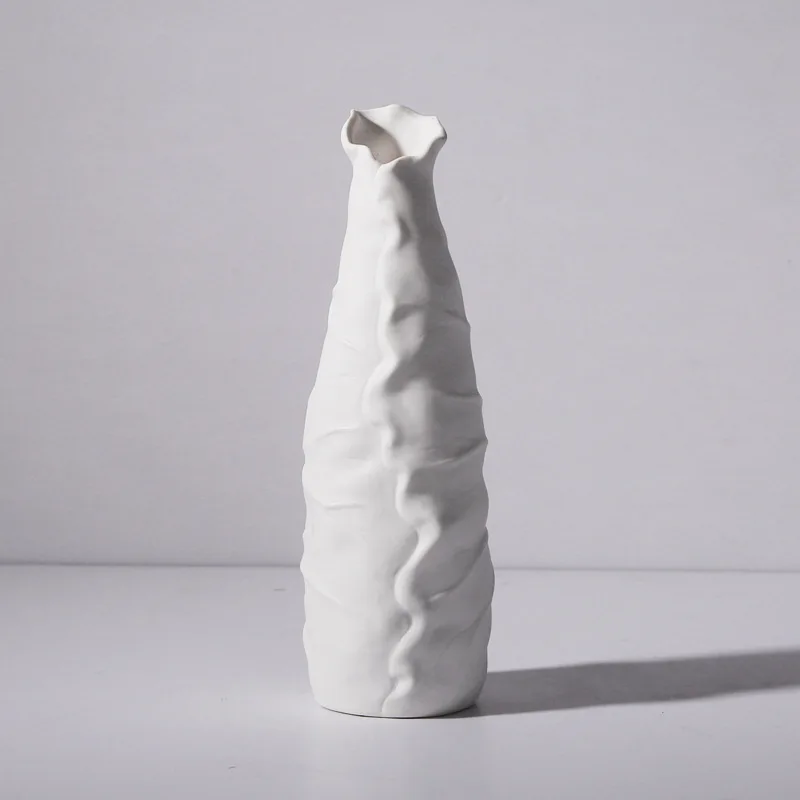 new arrival handmade white flower vase ceramic for home decor