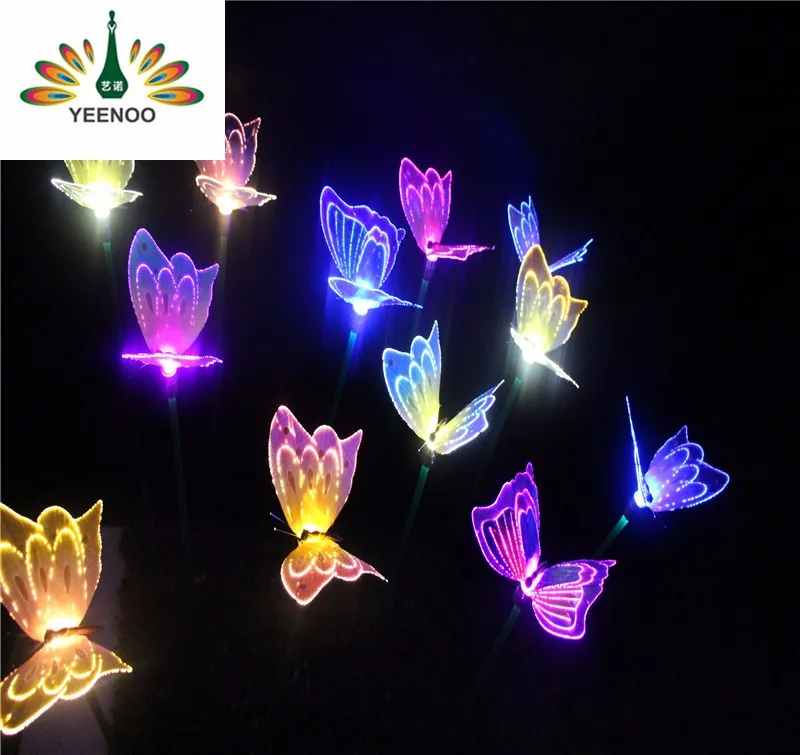 Multi-color led butterfly holiday outdoor decorative