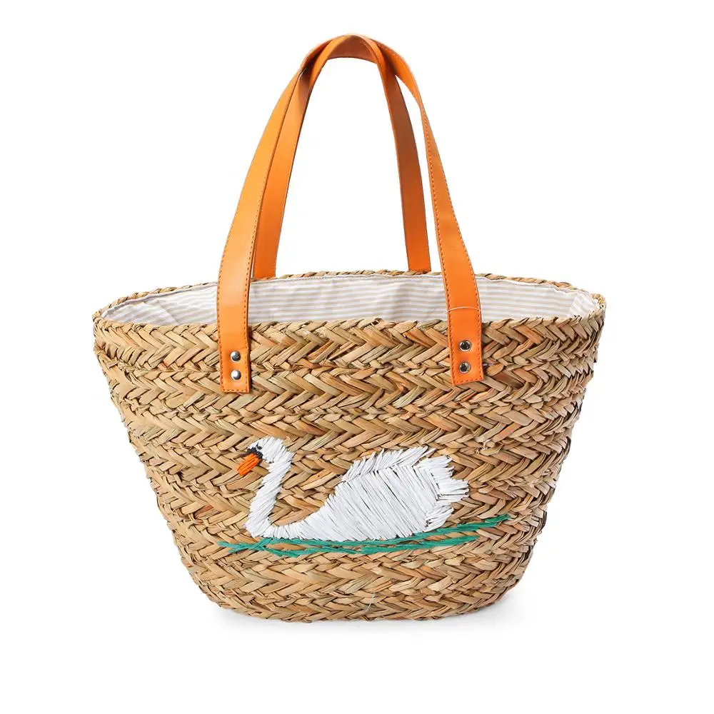 natural straw bag handmade woven handbag braid weaving handbag bag