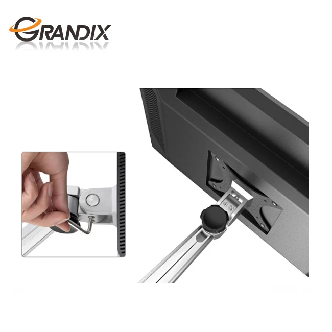 Free StandingTop quality Height Adjustable Desktop Aluminum Dual Arm Foldable Computer pc monitor desk stand and laptop stand