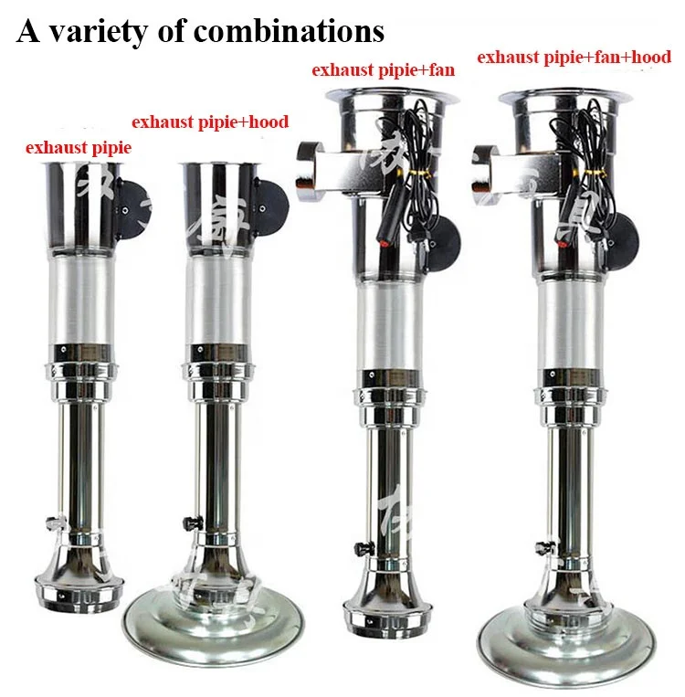 low noise kitchen bbq range hood korean bbq exhaust with led lighting