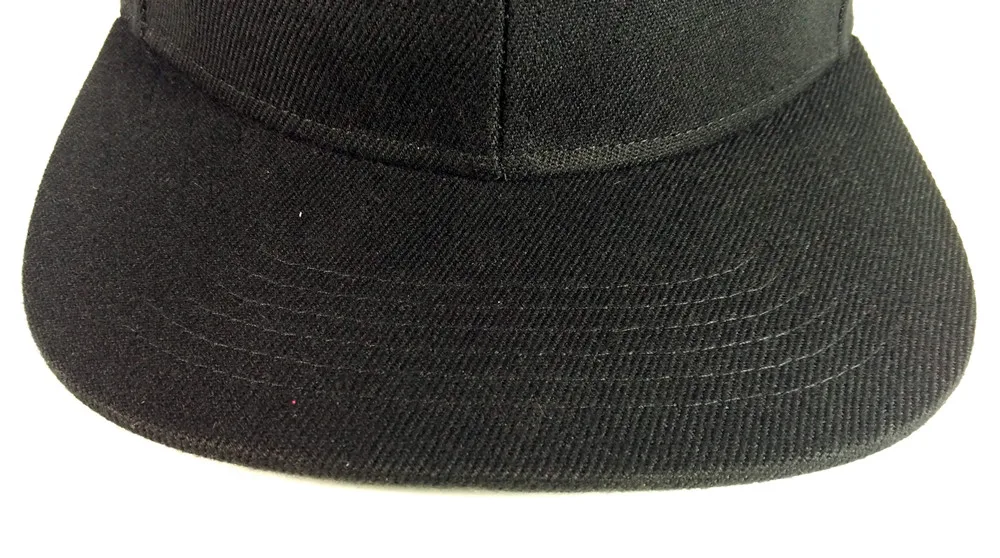 
Alegria Small MOQ Acrylic Custom Logo Embroidery Black Snapback Hats Caps 