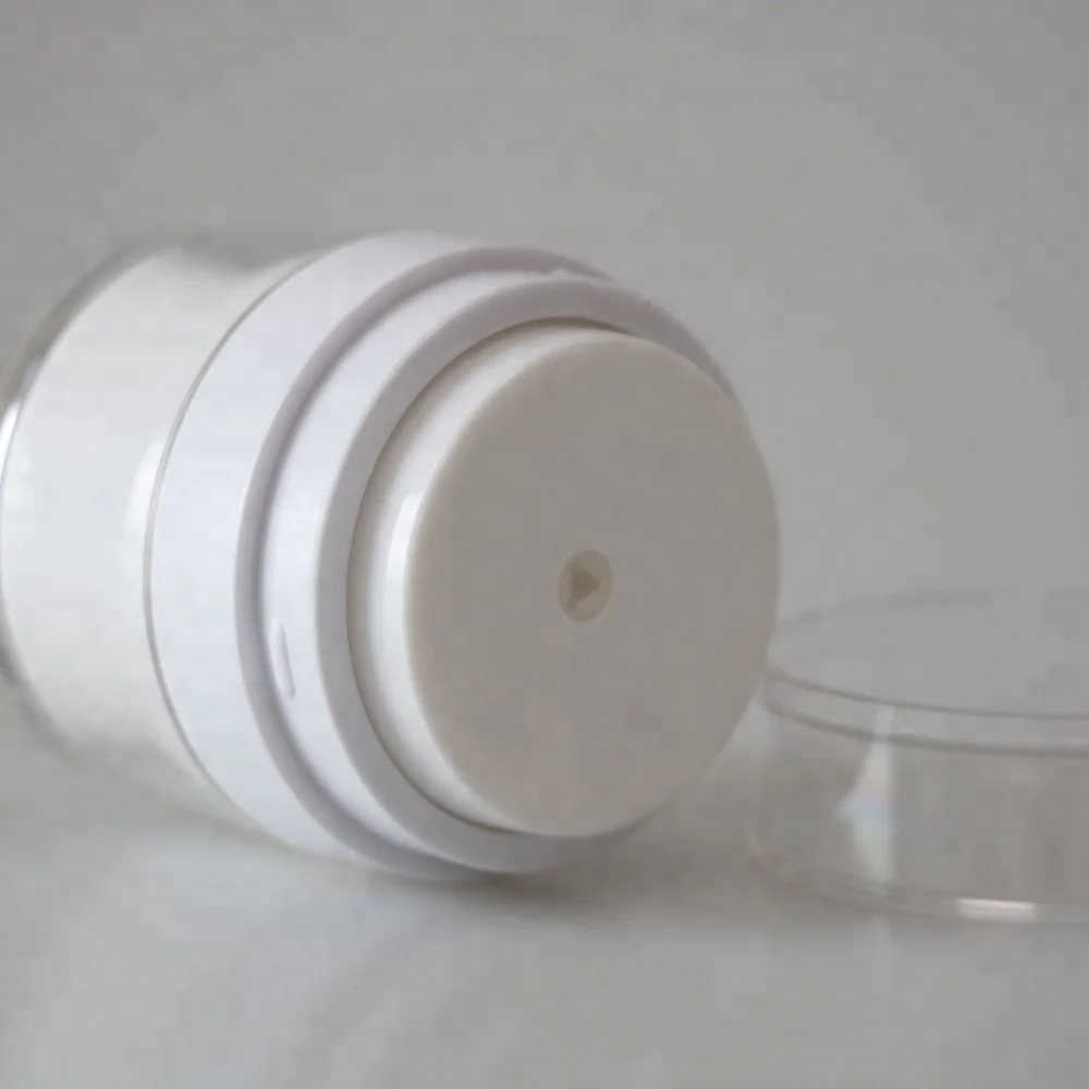 
Cosmetic gold Airless jar Low MOQ Double Wall Acrylic Screen Printing Customized cream jar 15g 30g 50g 