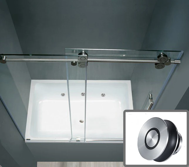 Гладкие и мягкие ролики для двойной душевой двери диаметром 70 толщины стекла 8-12