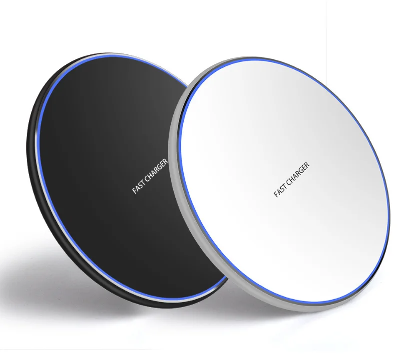 Office desk charging pad Round pad  wireless charging pad QI Fast phone Charger 10W fast  wireless charge phone