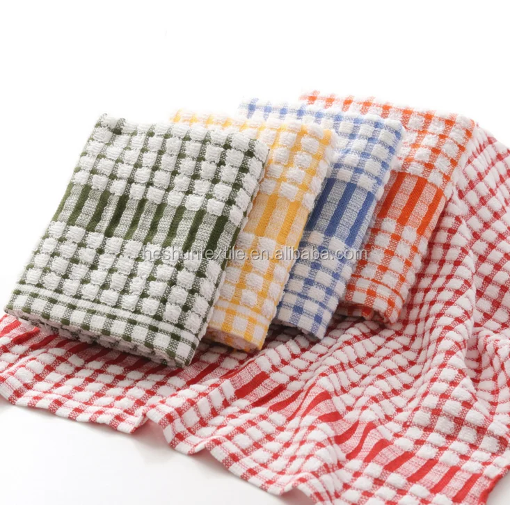 Chinese supplier 100% cotton yarn dyed jacquard kitchen cleaning towel