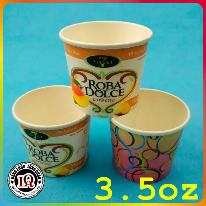 Disposable Customized 3.5oz Paper Ice Cream Cup