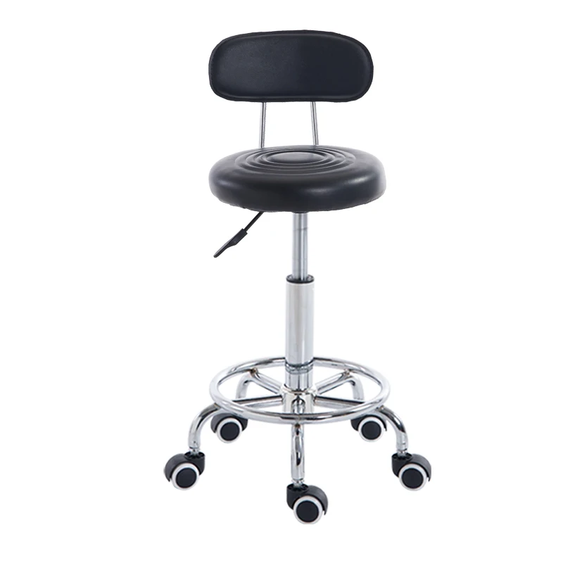 Luxury PU New Design Swivel Bar Stools With wheels Metal Chairs Bar Chairs