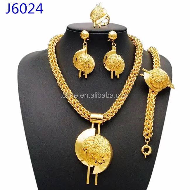 Exquisite hot sale italian gold jewelry sets high quality 18k gold jewelry