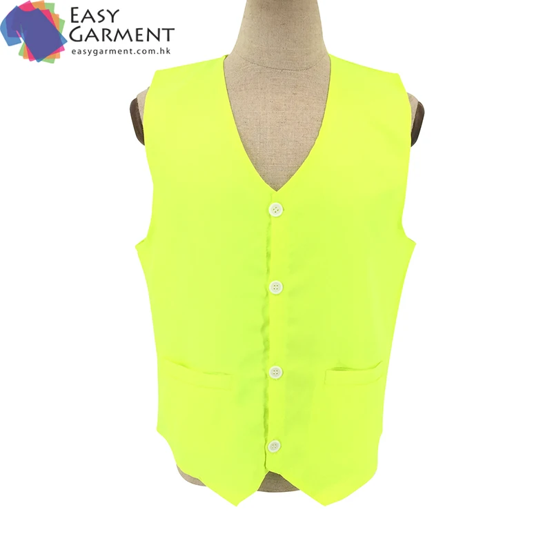 high quality winter embroidery logo nylon taslon neon button wind proof vest jacket for outdoor