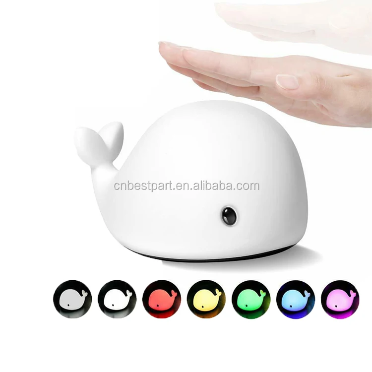 New Arrival LED USB Dolphin Animal silicone night light Soft Cat Baby Nursery Lamp Breathing LED Night Light