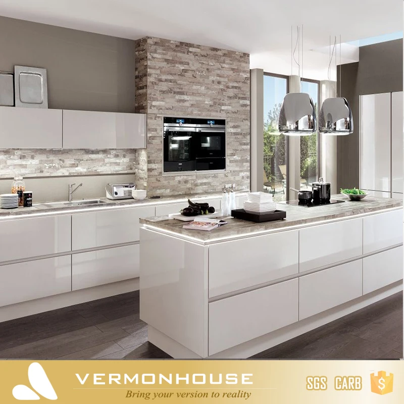 HOT SALE 2021 New Model Australia Bespoke Custom White Lacquer Modern Kitchen Cabinets