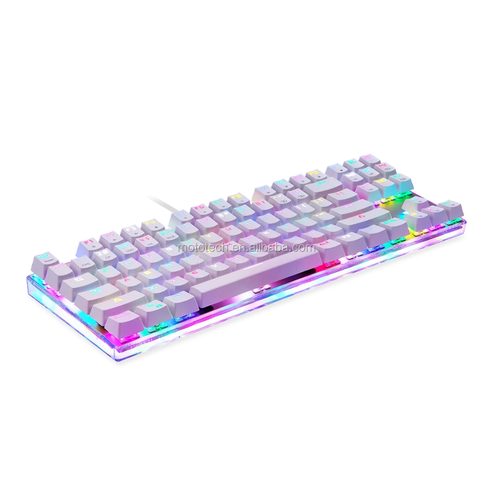 Motospeed K87s tkl mechanical keyboard 87 keys hot selling rgb backlit mechanical gaming keyboard wired keyboard for pc