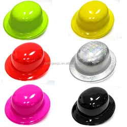 Factory Direct Sale Classic Party kit PVC Imprinted Stars Plastic Bowler Derby Hat
