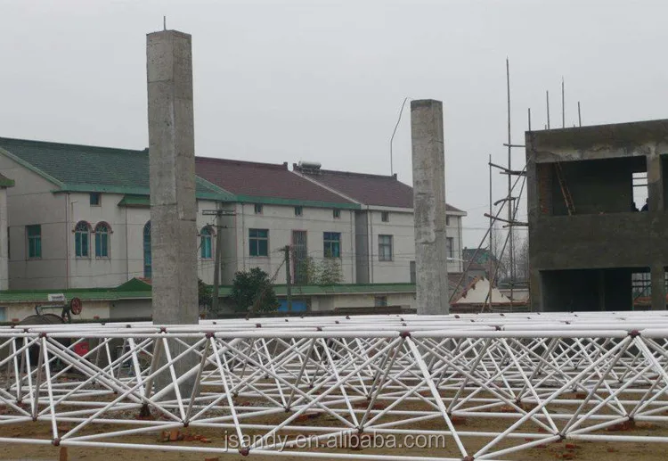 Prefabricated Gas Station Canopy with Space Frame Structure Roofing Systems