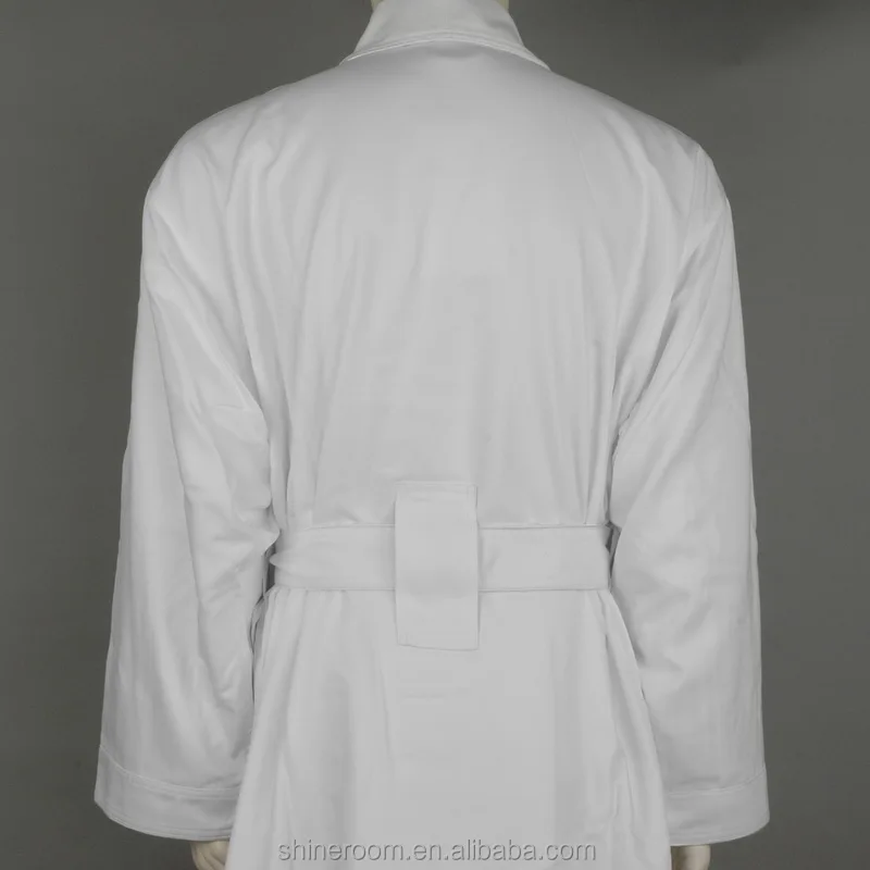 100% Micro Polyester Twill SPA Bathrobe With Terry Lining Hotel Bathrobe
