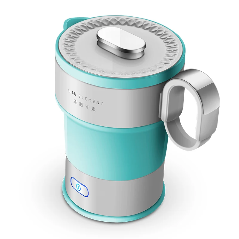 Электрический складной чайник 600 мл, двойное напряжение, пищевой силикон, электрический складной чайник, хит продаж