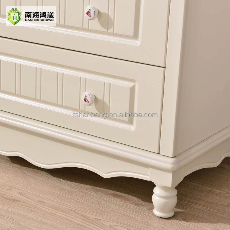 Hot sale Flat Pack Modern Style White Painted Wood MDF 2 Door Wardrobe Armoire