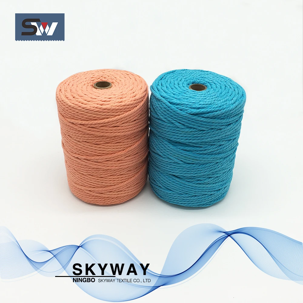 4mm color dyed twine cotton rope