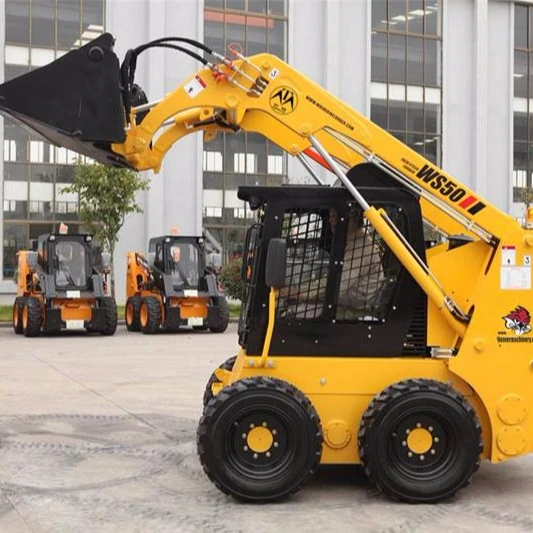Hot Sale Chinese WS50 Skid Steer Loader with Sweeper for rental