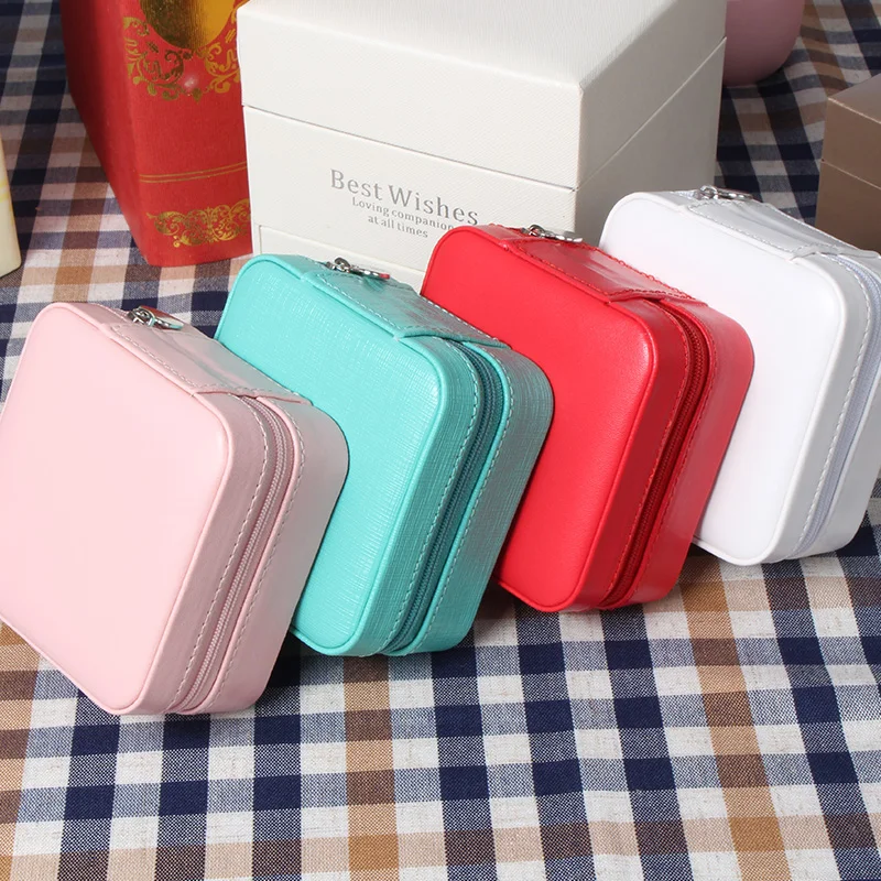 Custom fastest 7 days travel case storage gift pu leather jewellery box
