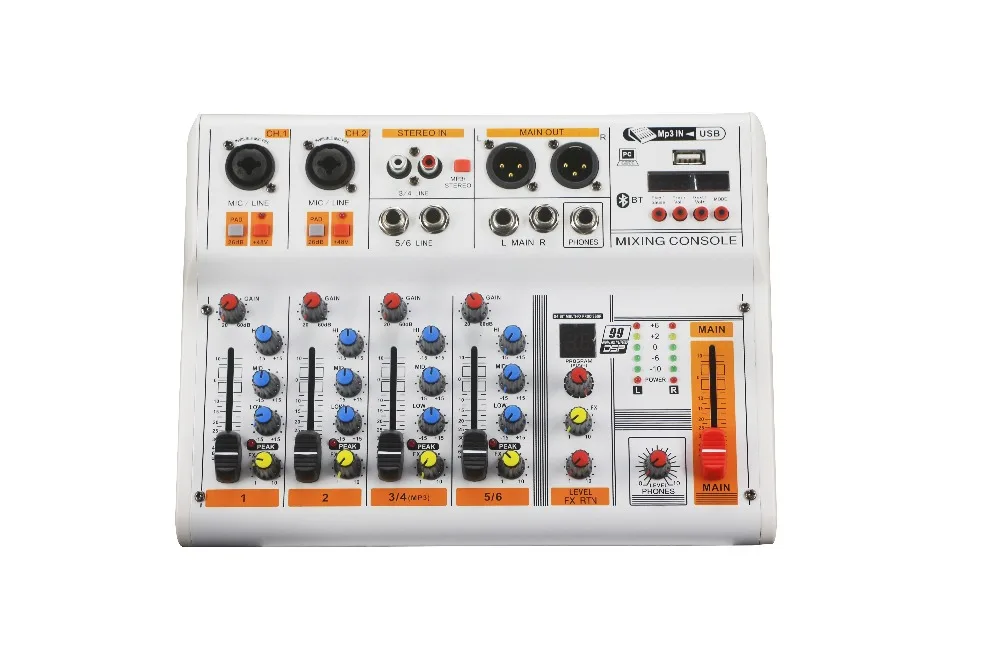 High Quality Mini 4 Channel Sound Mixer Console USB Audio Mixer