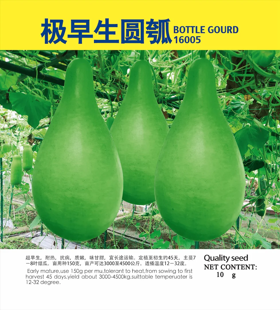 
Agriculture companies green long hybrid bottle gourd hugua seeds 1kg/bag 