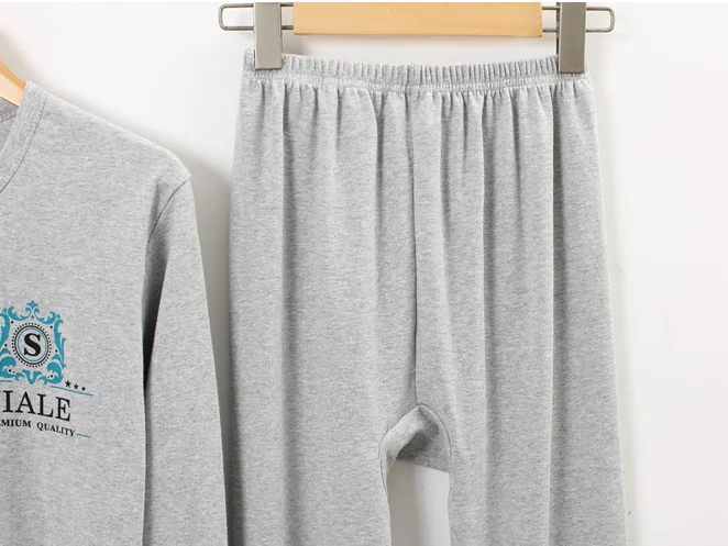 
Wholesale cotton longsleeve top and pants pajamas set for junior 
