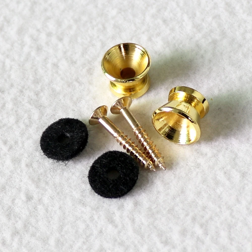 Factory Price Electric Guitar Strap Safe Pins Nickel Lock Metal Guitar Strap End Pin Button with Screw