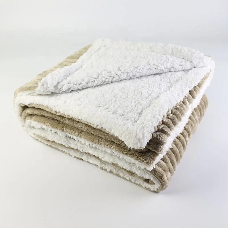 Super soft oversized 100% polyester plush red  velvet sherpa throw blanket black