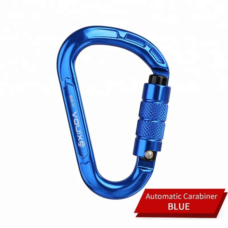 XINDA new arrival  CE UIAA 25kN 7075  aluminum HMS climbing carabiner custom logo