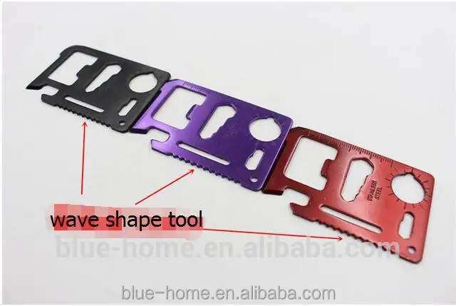 wholesale personalized logo colorful survival tool card ,credit card multi tool